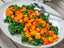 Roasted Carrots and Butternut Squash over Sauteed Kale - Living with Ivey