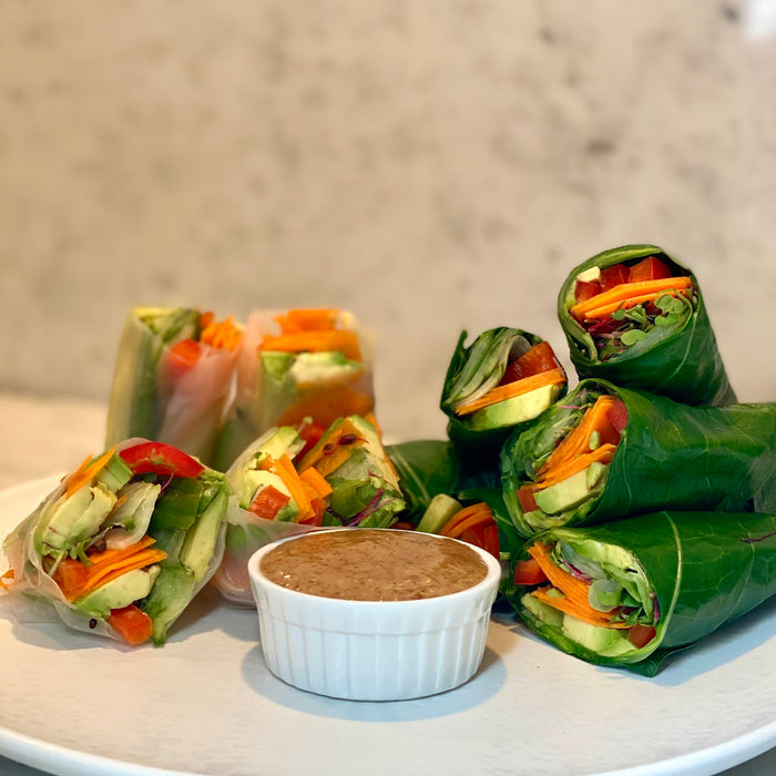 Thai Collard Wraps - 2 ways - Living with Ivey