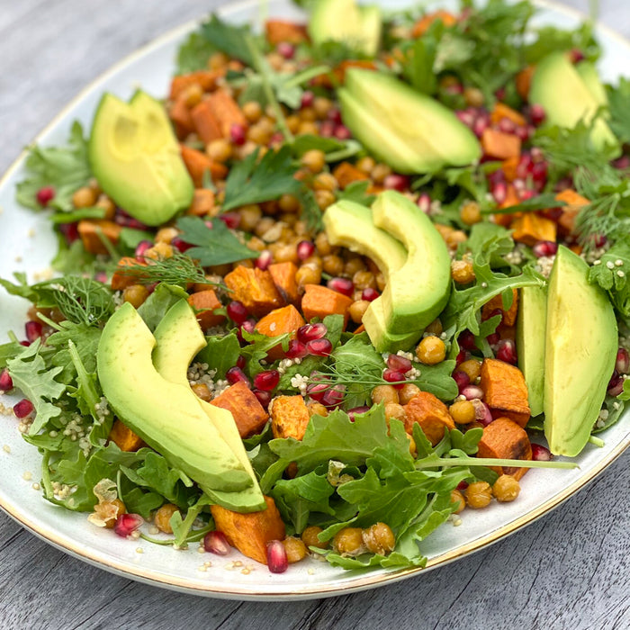 Sweet Potato and Baby Kale Salad