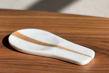 Marble and Wood Spoon Rest - Living with Ivey