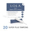 20ct Super Plus Tampons