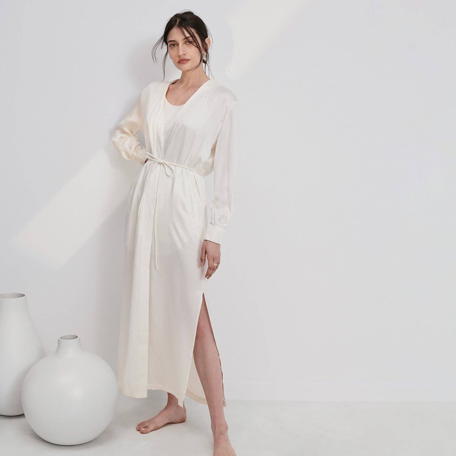 Washable Silk Long Robe - Living with Ivey