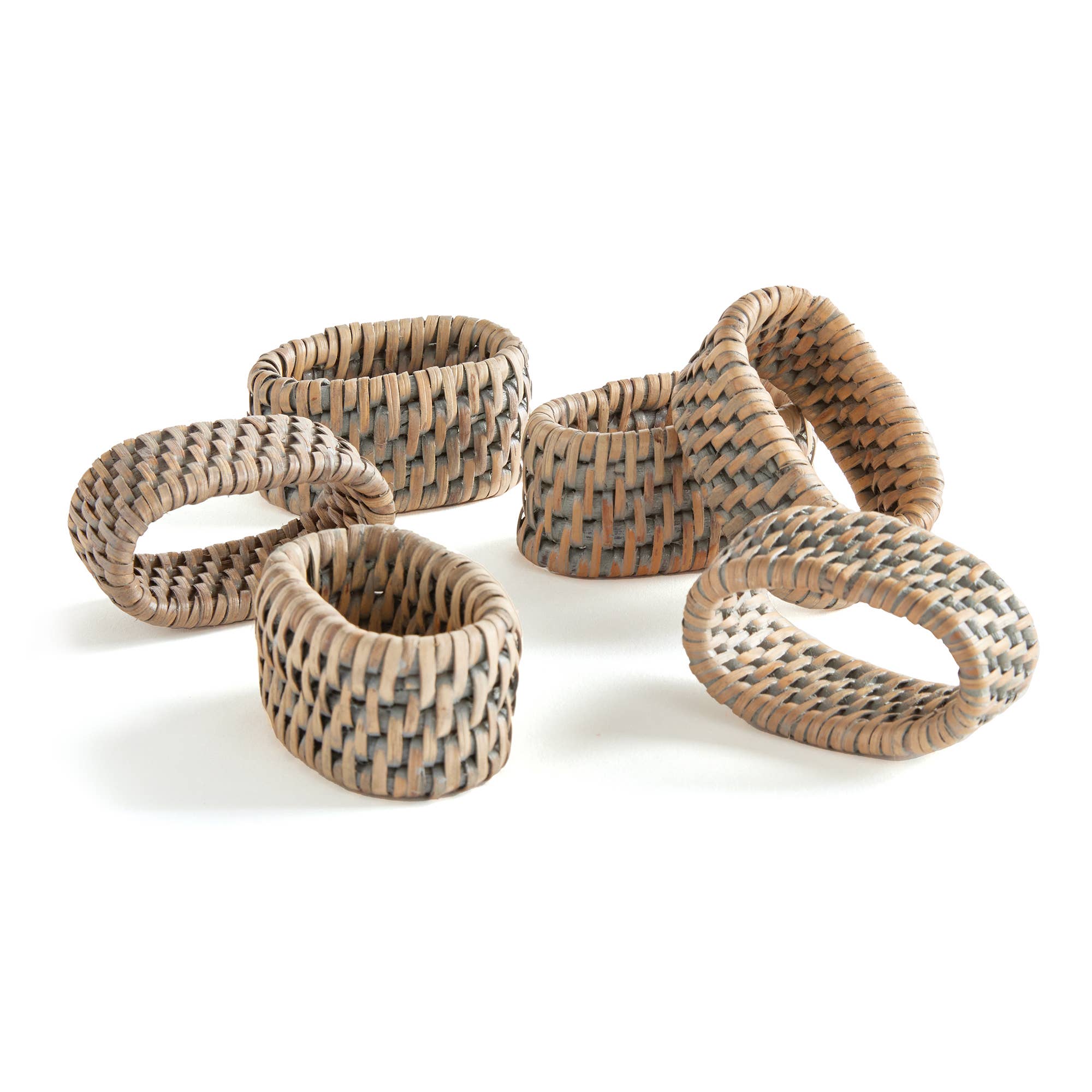 Burma Rattan Napkin Ring - Graywash - Living with Ivey