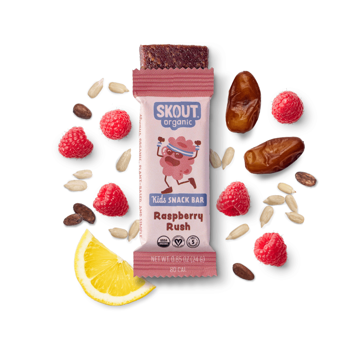 Raspberry Rush Kids Snack Bar