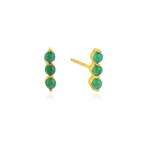 Nira Emerald Trio Studs - Living with Ivey