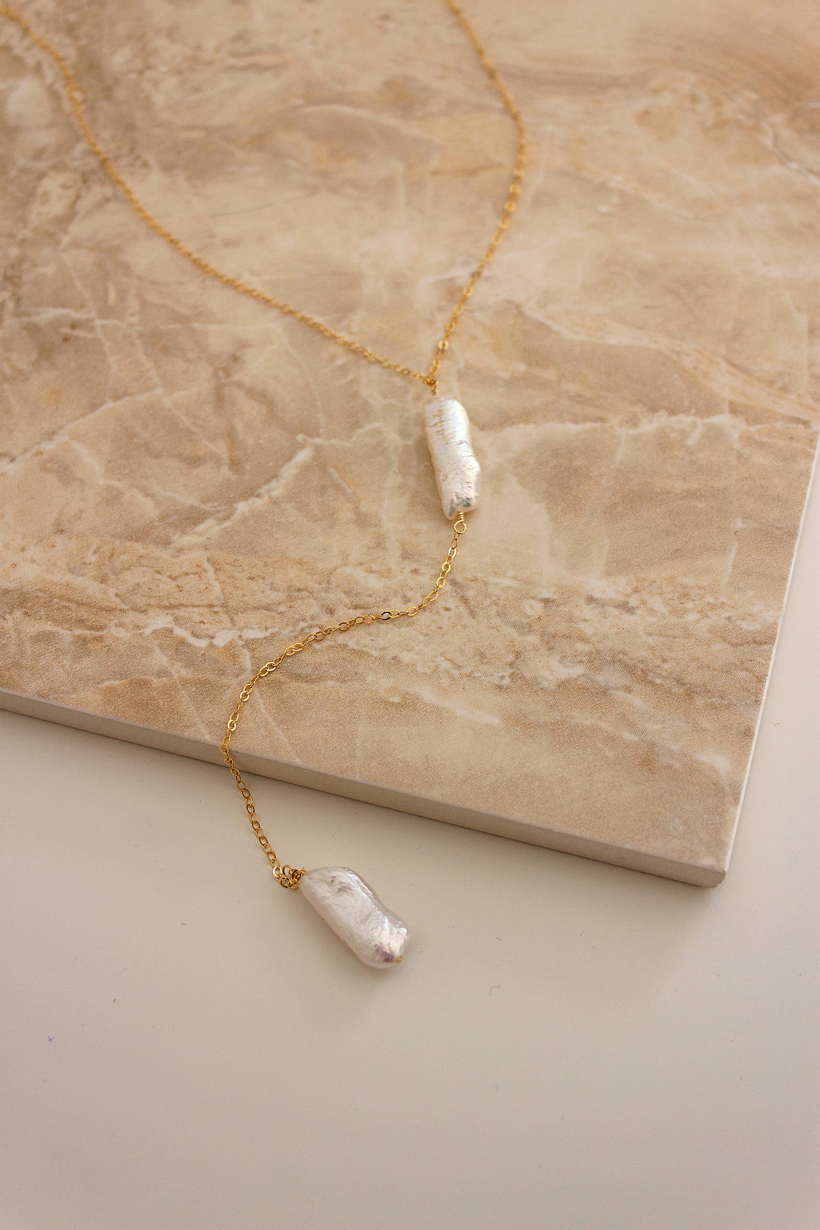 Freshwater Biwa Pearl Back Drop Necklace - Living with Ivey