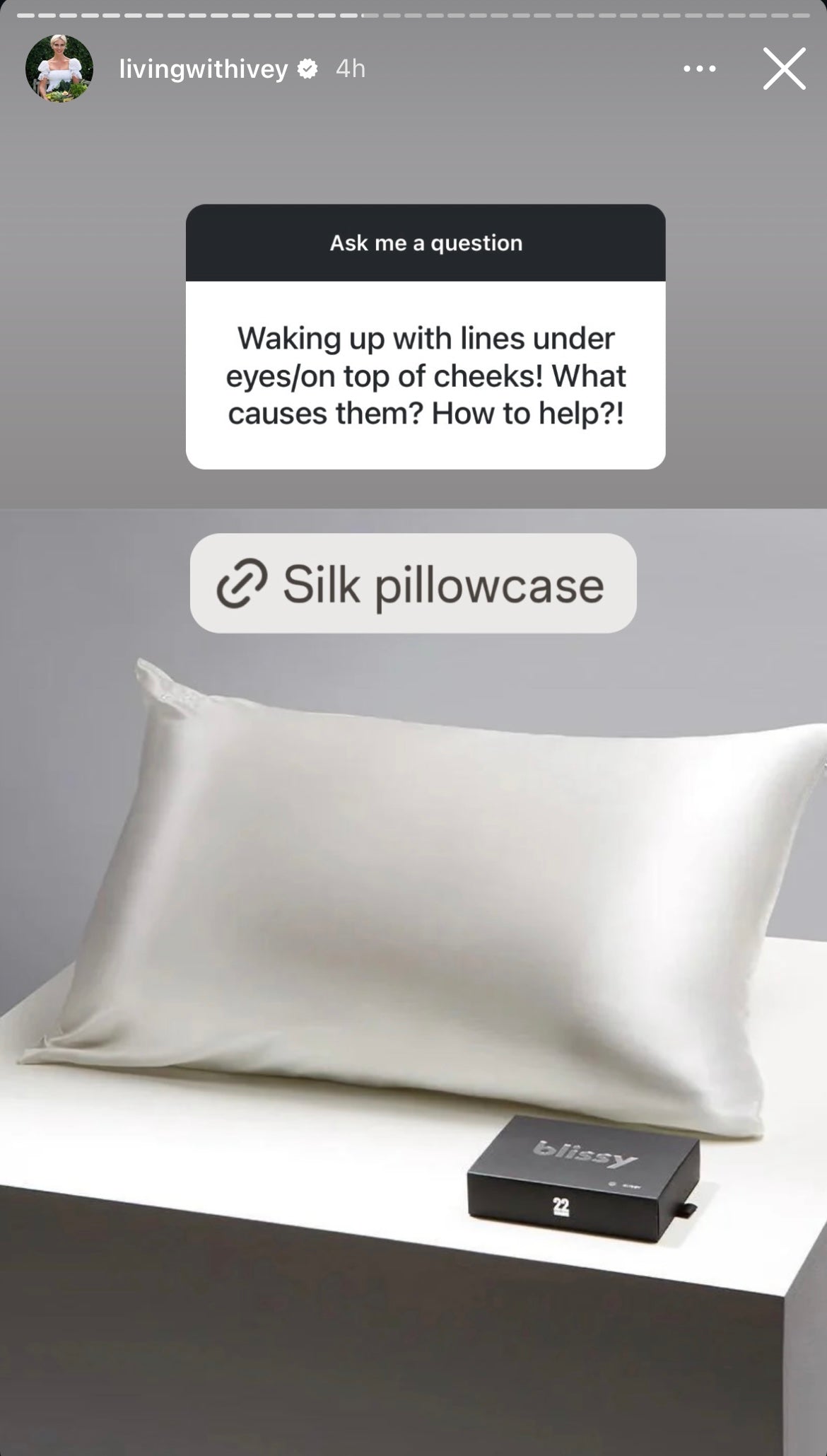 White Pillowcase - Living with Ivey