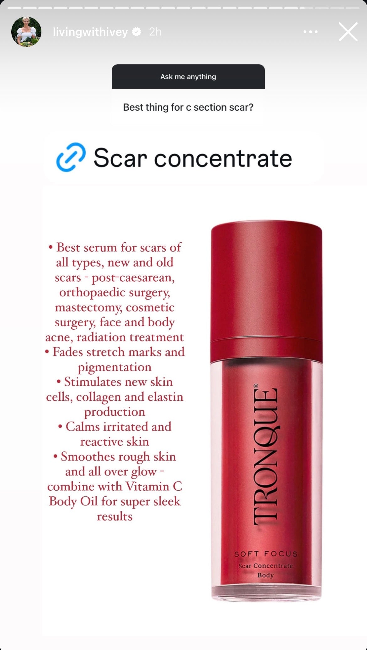 Scar Concentrate - Living with Ivey