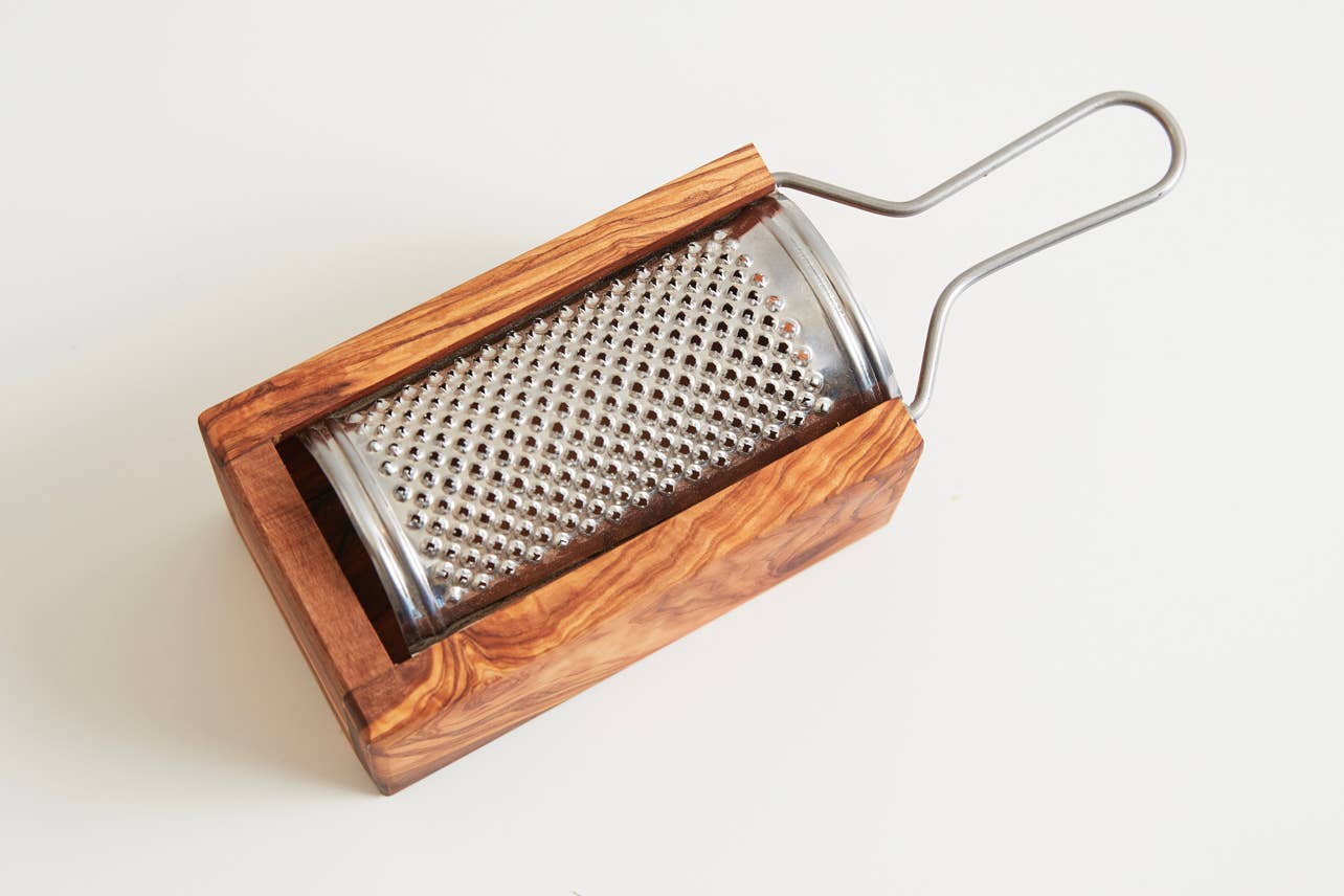 Italian Olivewood Box Cheese Grater - Living with Ivey