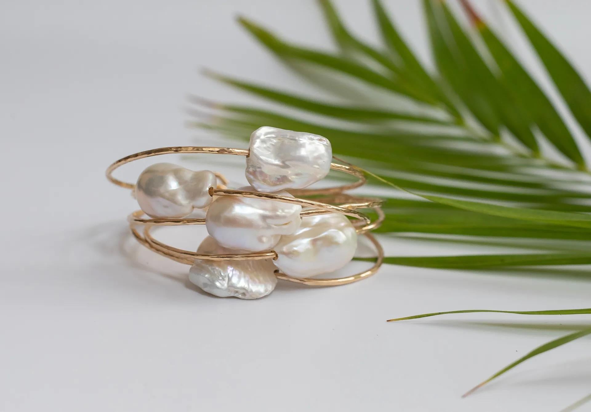 Pearl Baroque Bangle - Living with Ivey