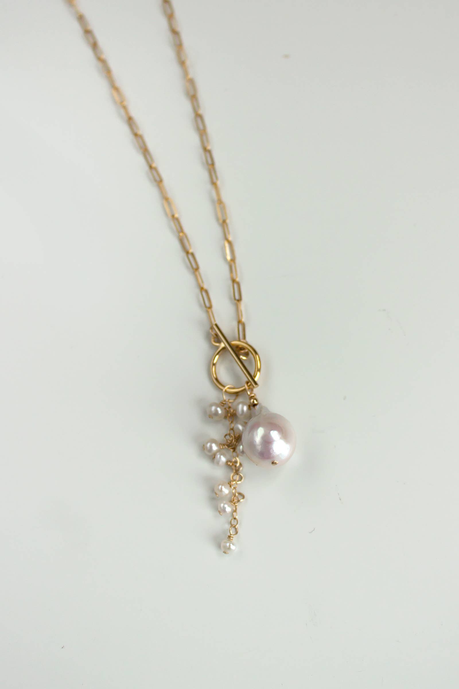 Opalescent Pearl Cluster Toggle Necklace - Living with Ivey