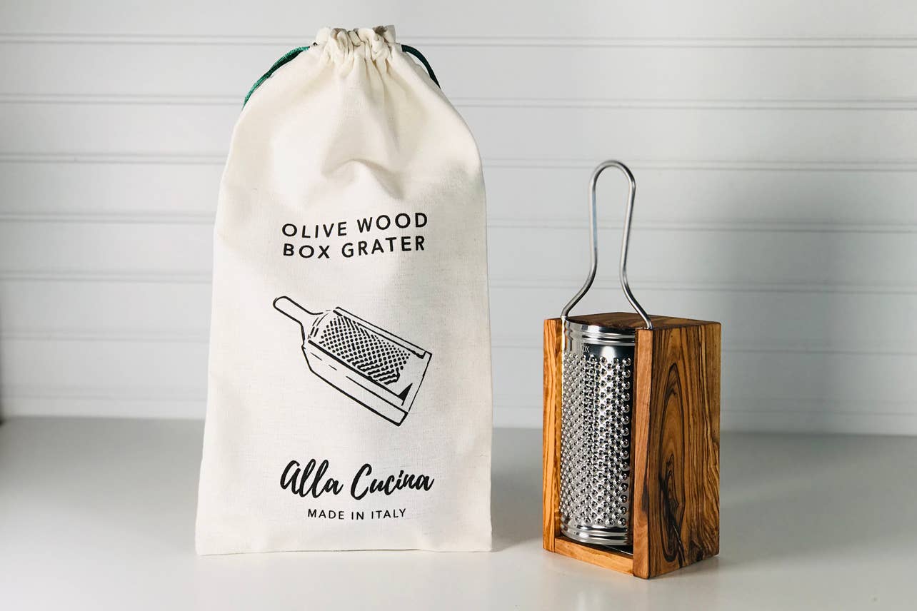 Italian Olivewood Box Cheese Grater - Living with Ivey