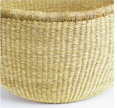 African Round Storage Bolga Ghana Woven Basket -Large Dye F - Living with Ivey