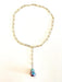 Paperclip Chain with Black Pearl - Living with Ivey