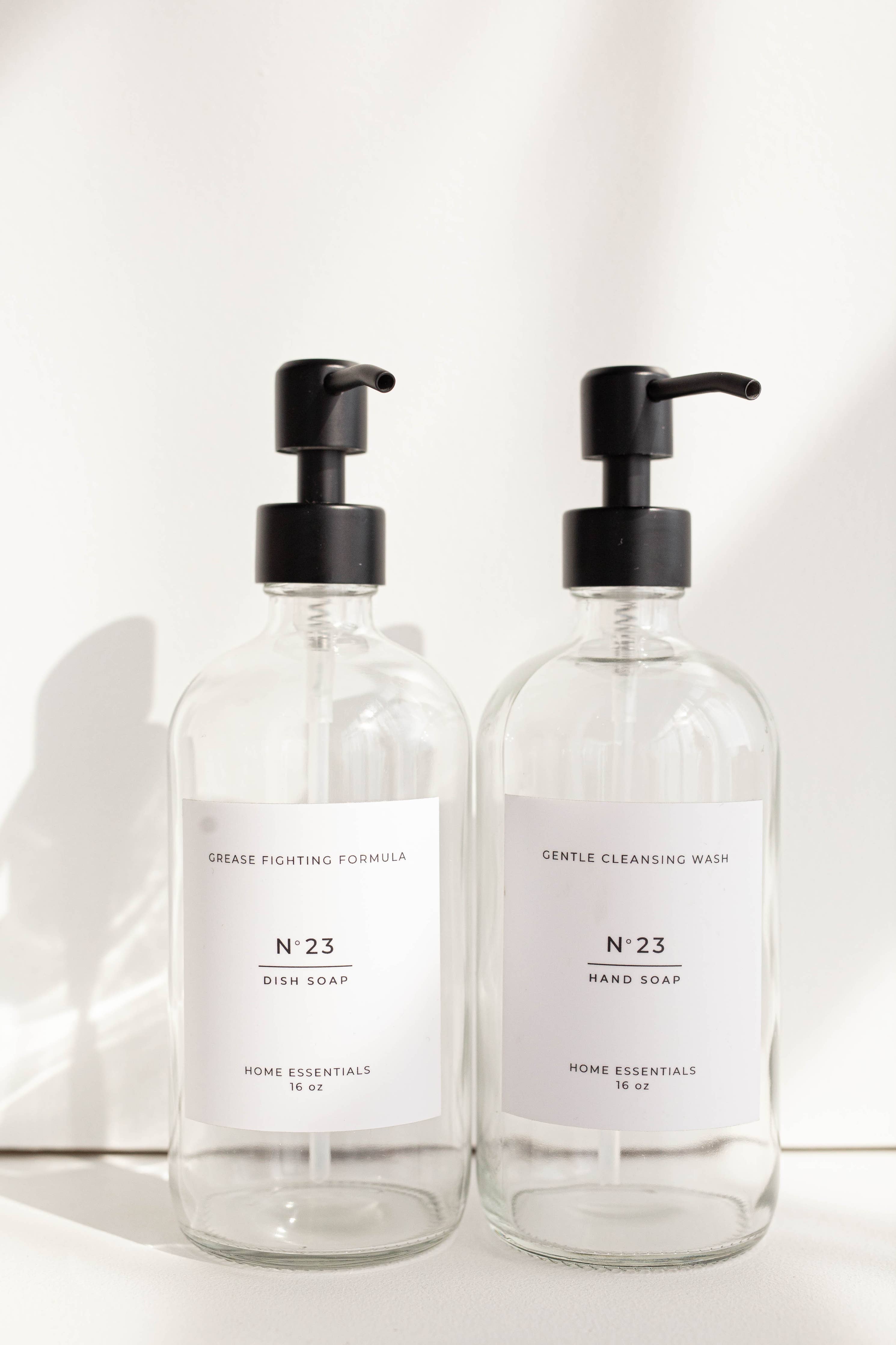 Clear Dish Soap Dispenser with Label - Thumbnail 3