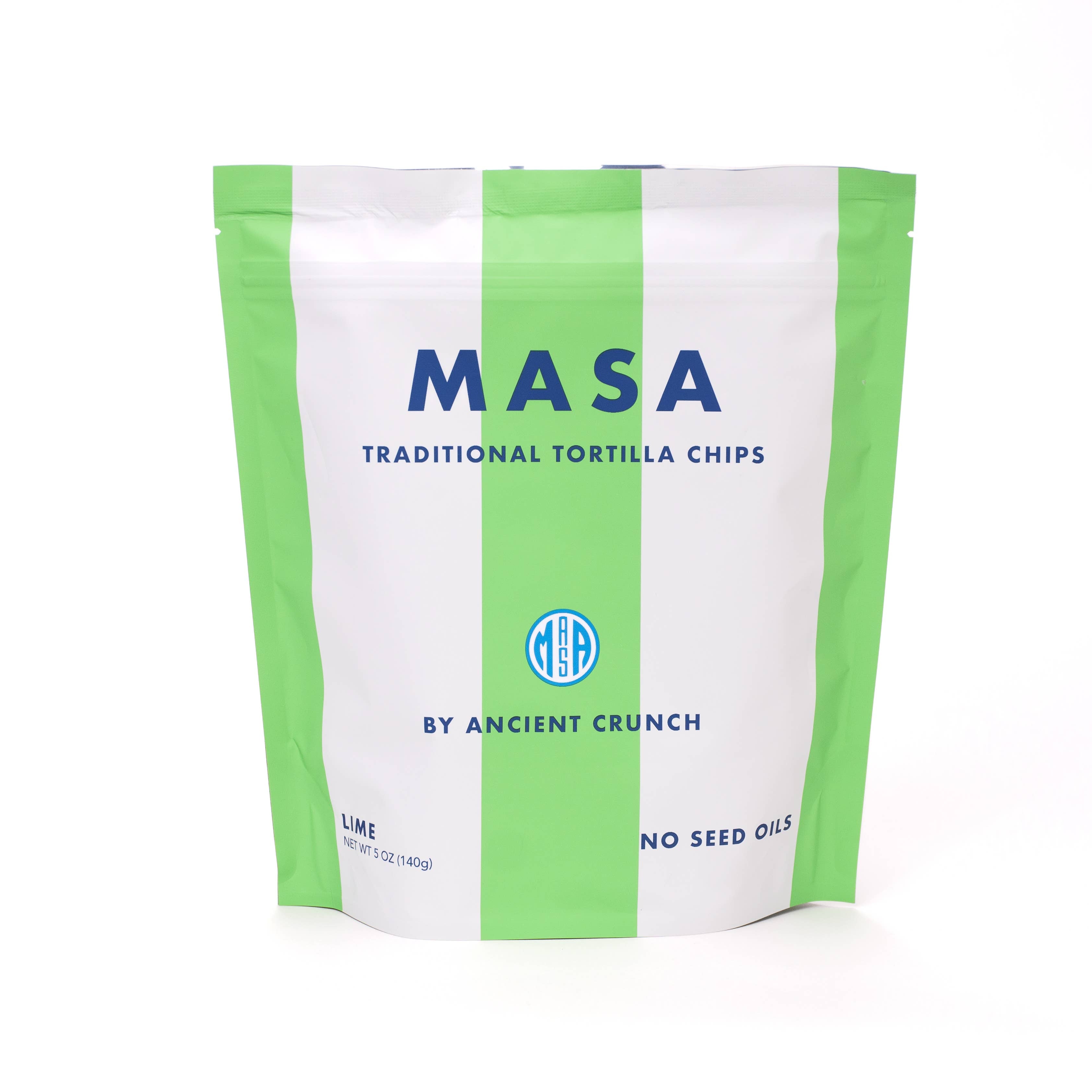 MASA Tortilla Chips - Lime, 5oz Bag Case - Living with Ivey