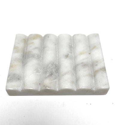 Ribbed Marble Soap Dish - Living with Ivey