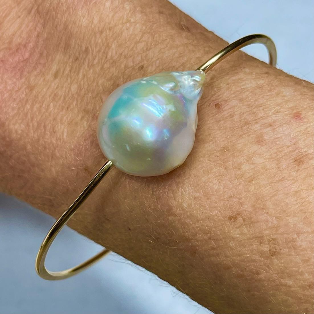 White Pearl Bangle - Living with Ivey