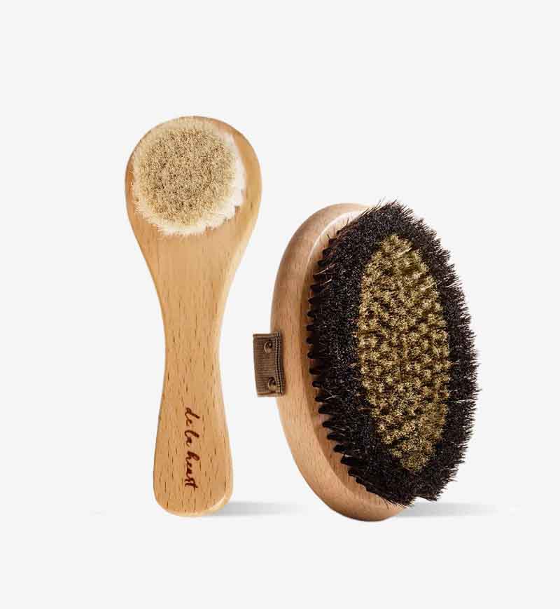 Dry Face & Copper Body Brush Duo