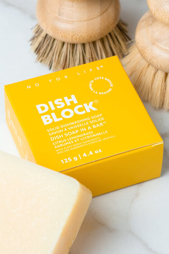 No Tox Life | Dish Block Solid Dish Soap - Citrus Lemongrass (4.4 oz)