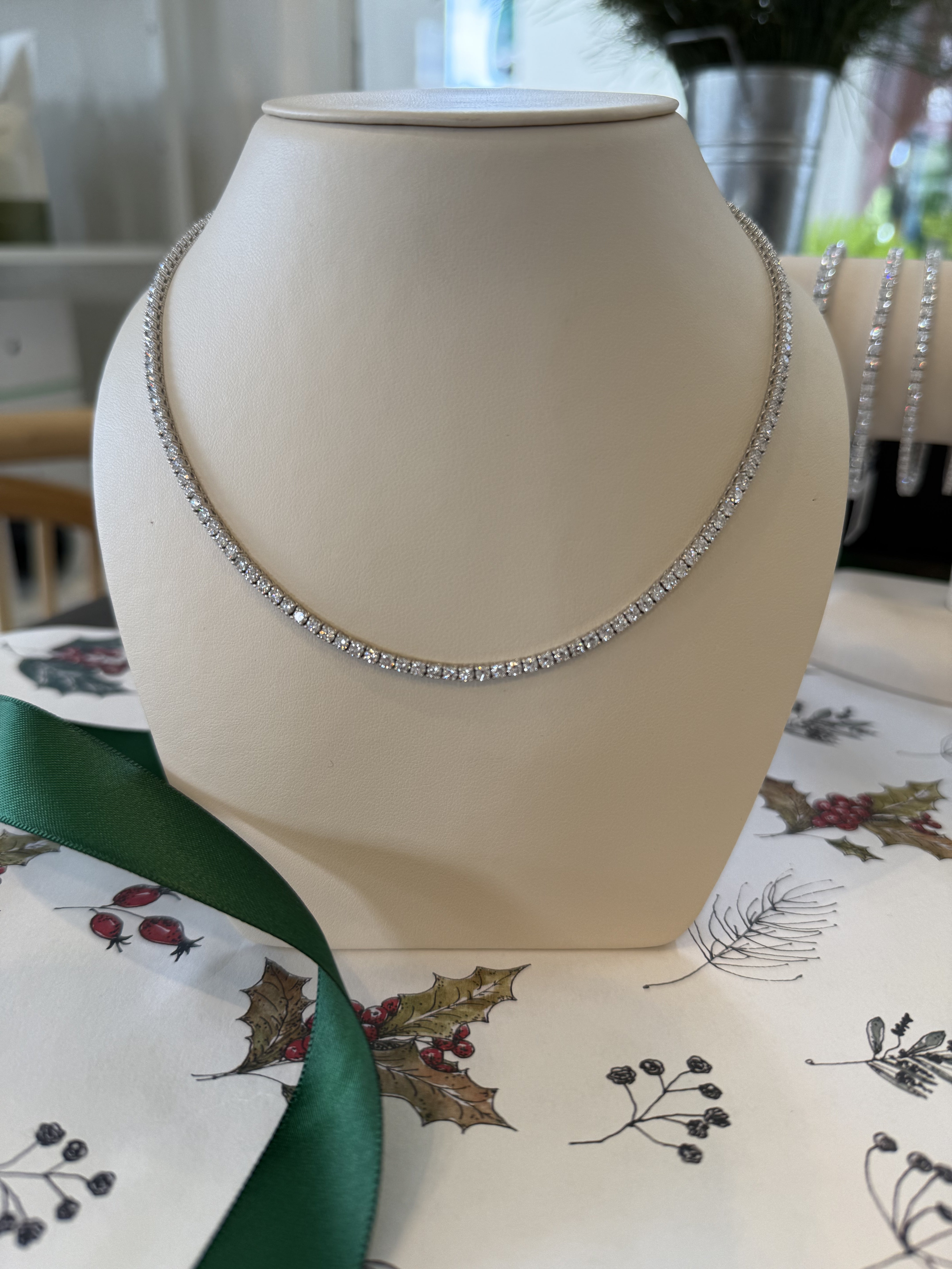 White Gold Tennis Necklace