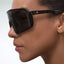Lenox & Sixteenth | The Black Shield Sunglasses