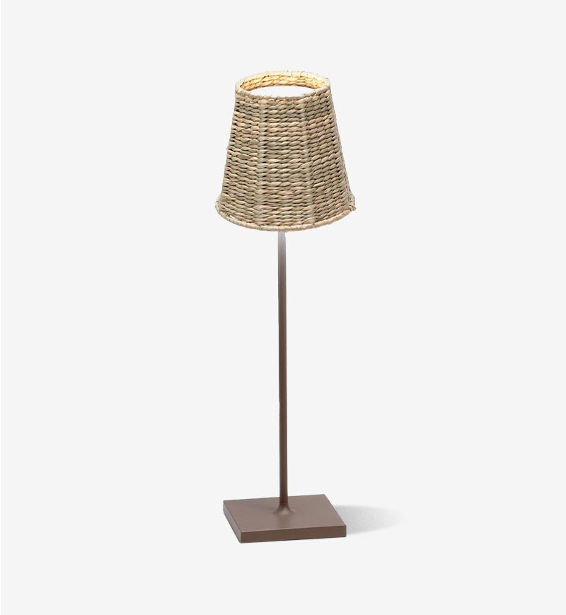 Poldina Lido Light - with Woven Seagrass Lamp Shade - Living with Ivey