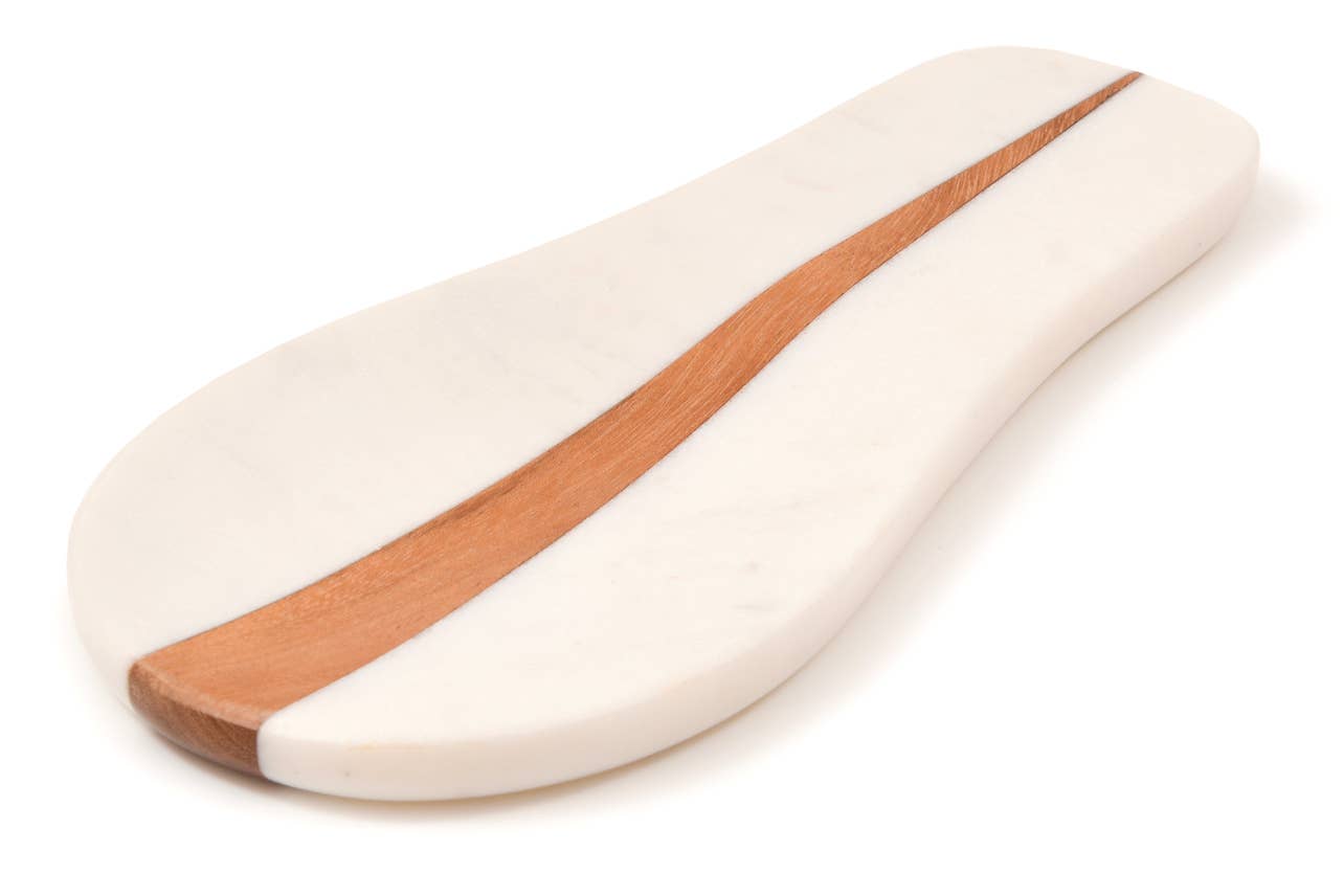 Marble and Wood Spoon Rest - Living with Ivey