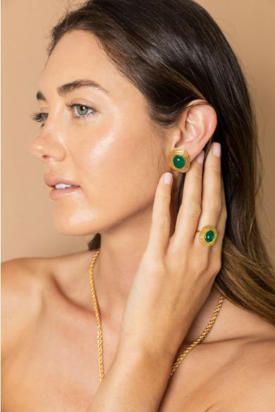 Mara Green Onyx Earrings - Living with Ivey