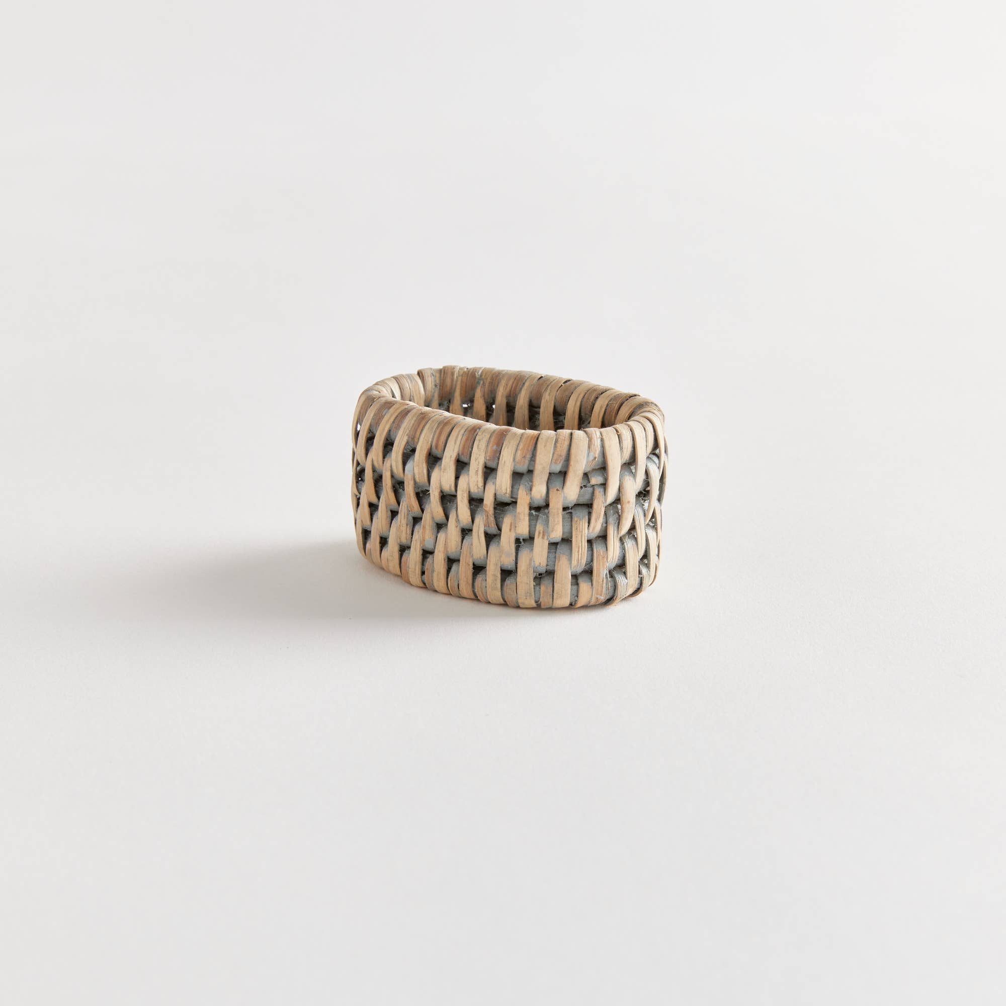 Burma Rattan Napkin Ring - Graywash - Living with Ivey