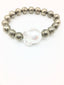 Annie baroque - pyrite / white baroque pearl - In2 design - Living with Ivey