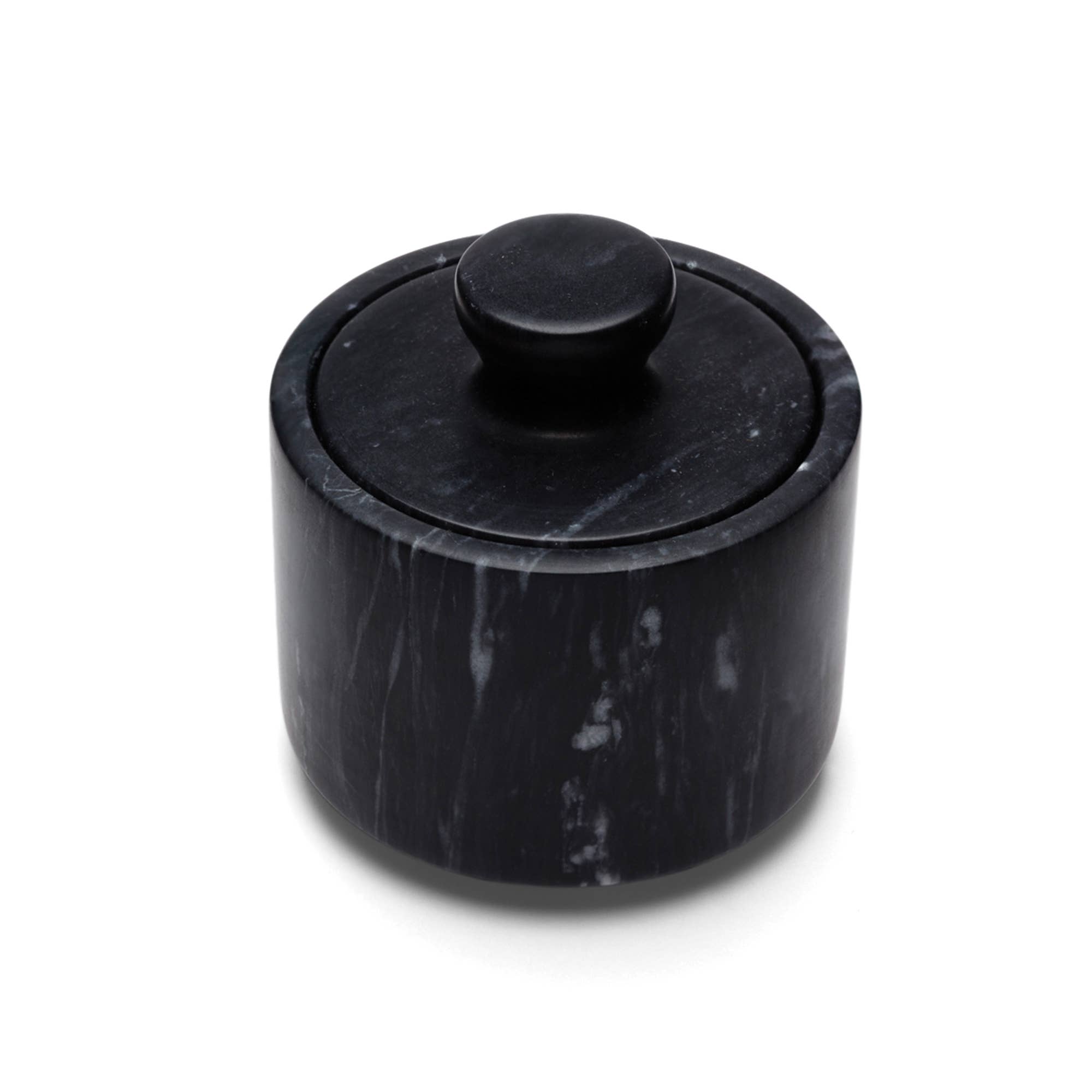 Black Marble Salt Cellar With Lid - Thumbnail 2
