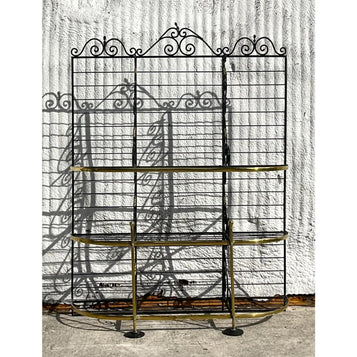 Brass and Wrought Iron Baker's Rack - Show Pony - Living with Ivey