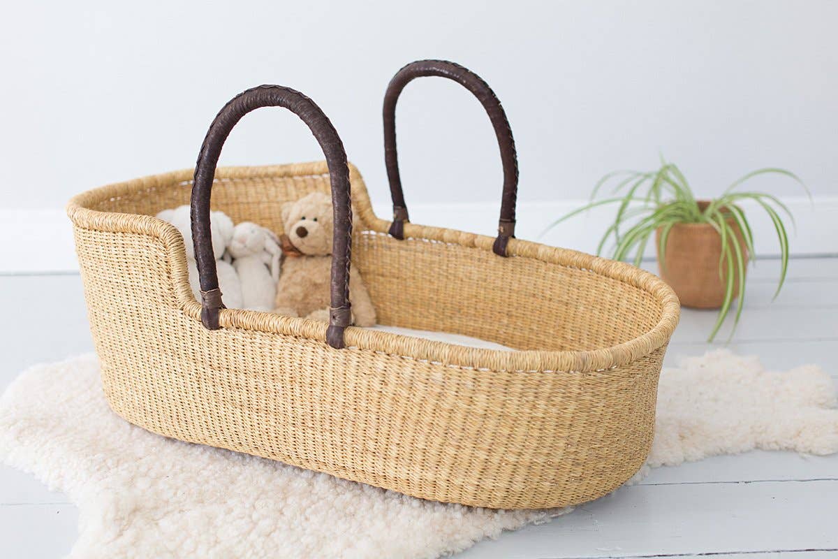 Natural Woven Moses Basket