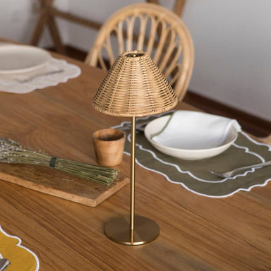 Rattan Cordless Table Lamp - Living with Ivey