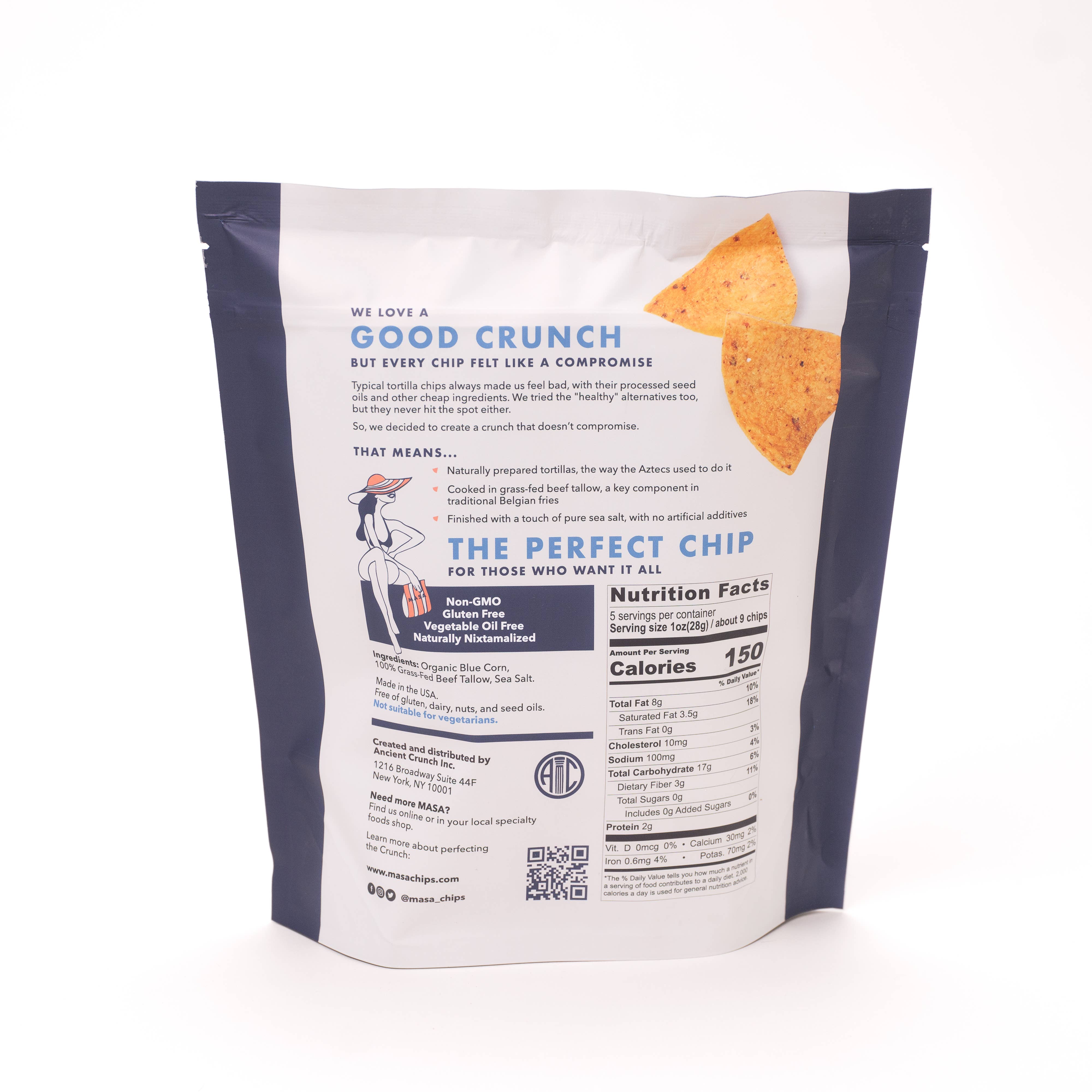 MASA Tortilla Chips - Blue, 5oz Bag Case - Living with Ivey