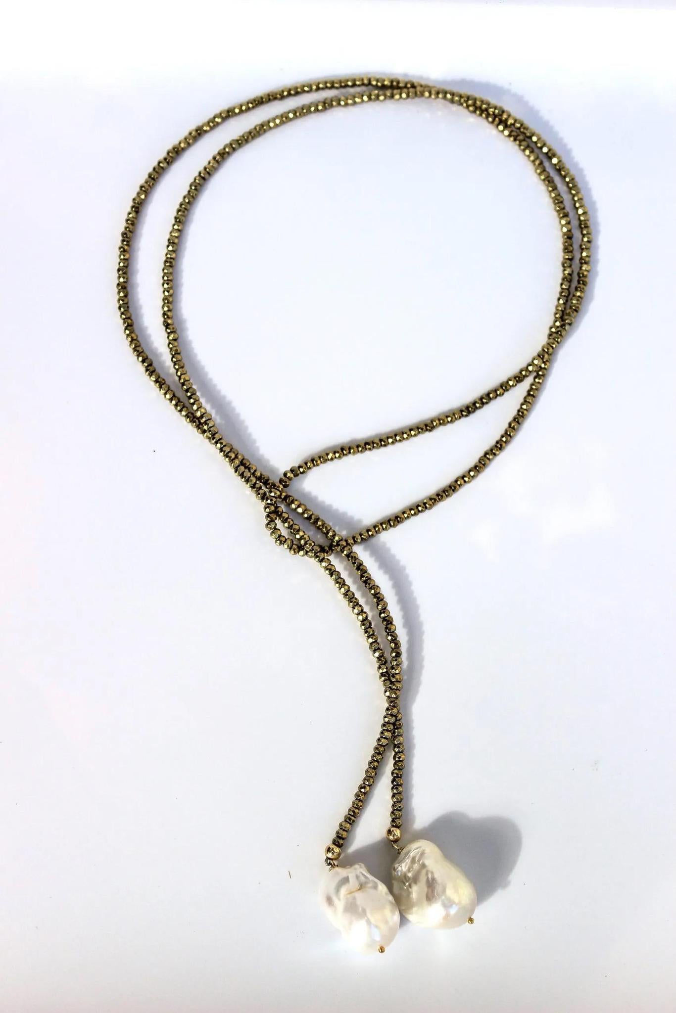 Pyrite Baroque Lariat - Living with Ivey