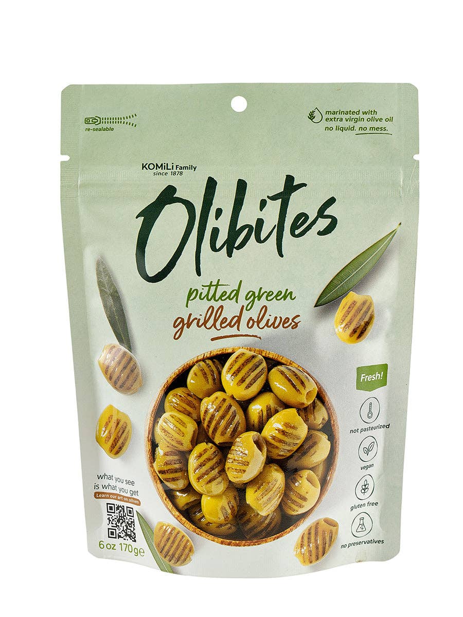 Olibites Pitted Green Grilled Olives 6 oz - Living with Ivey