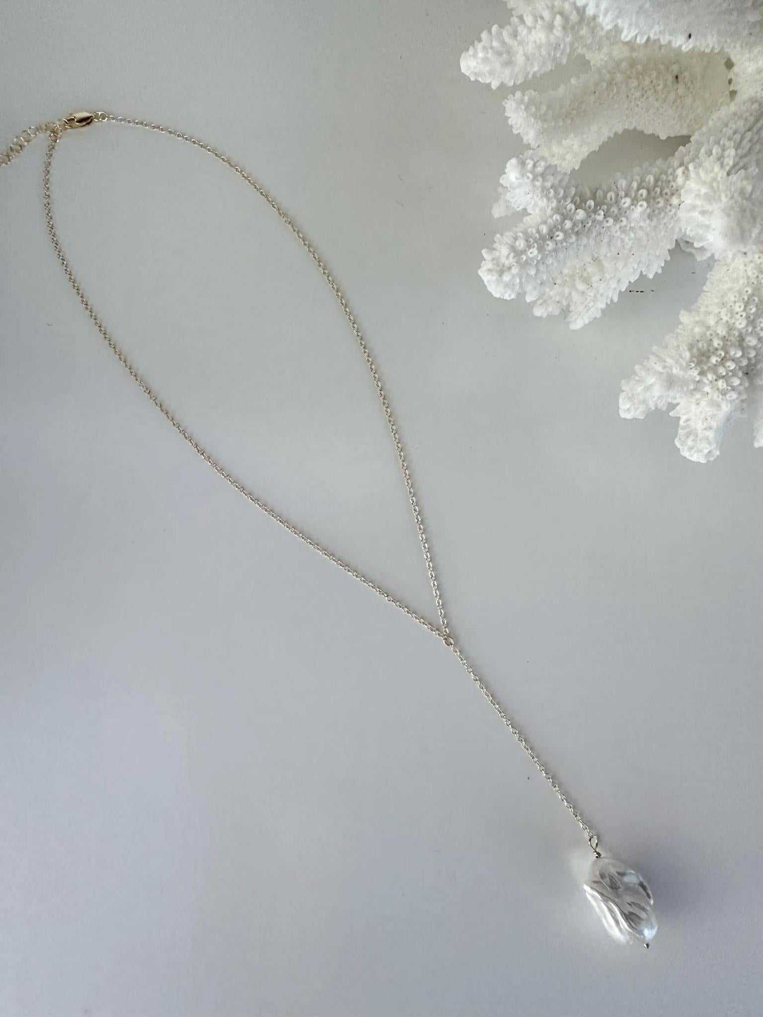 Baroque Pearl Y Lariat Necklace - Living with Ivey