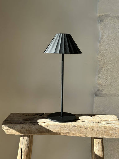 Ruffled Shade Cordless French Bistro Lamp - Living with Ivey