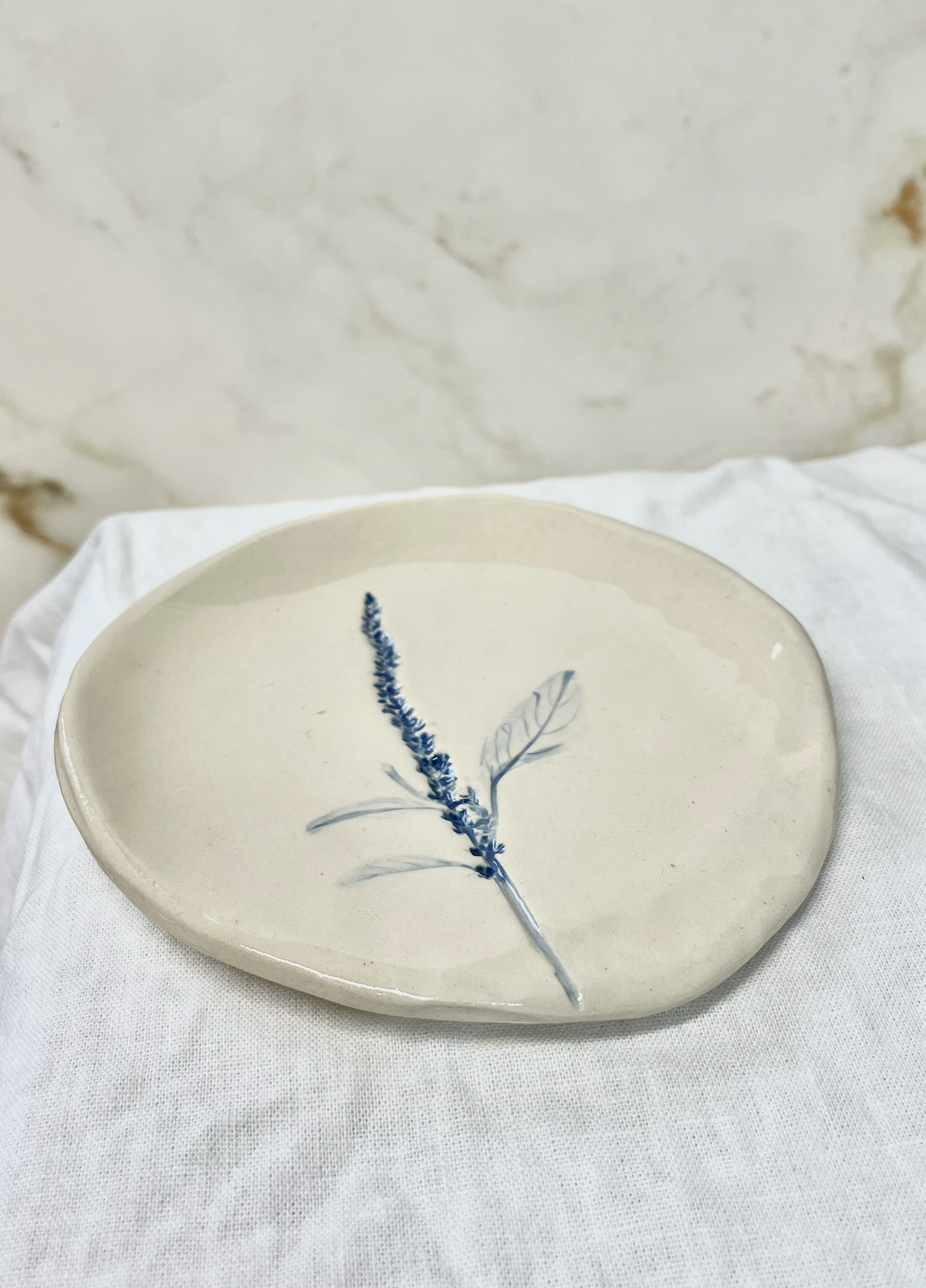 Hand-Painted Floral Spoon Rest