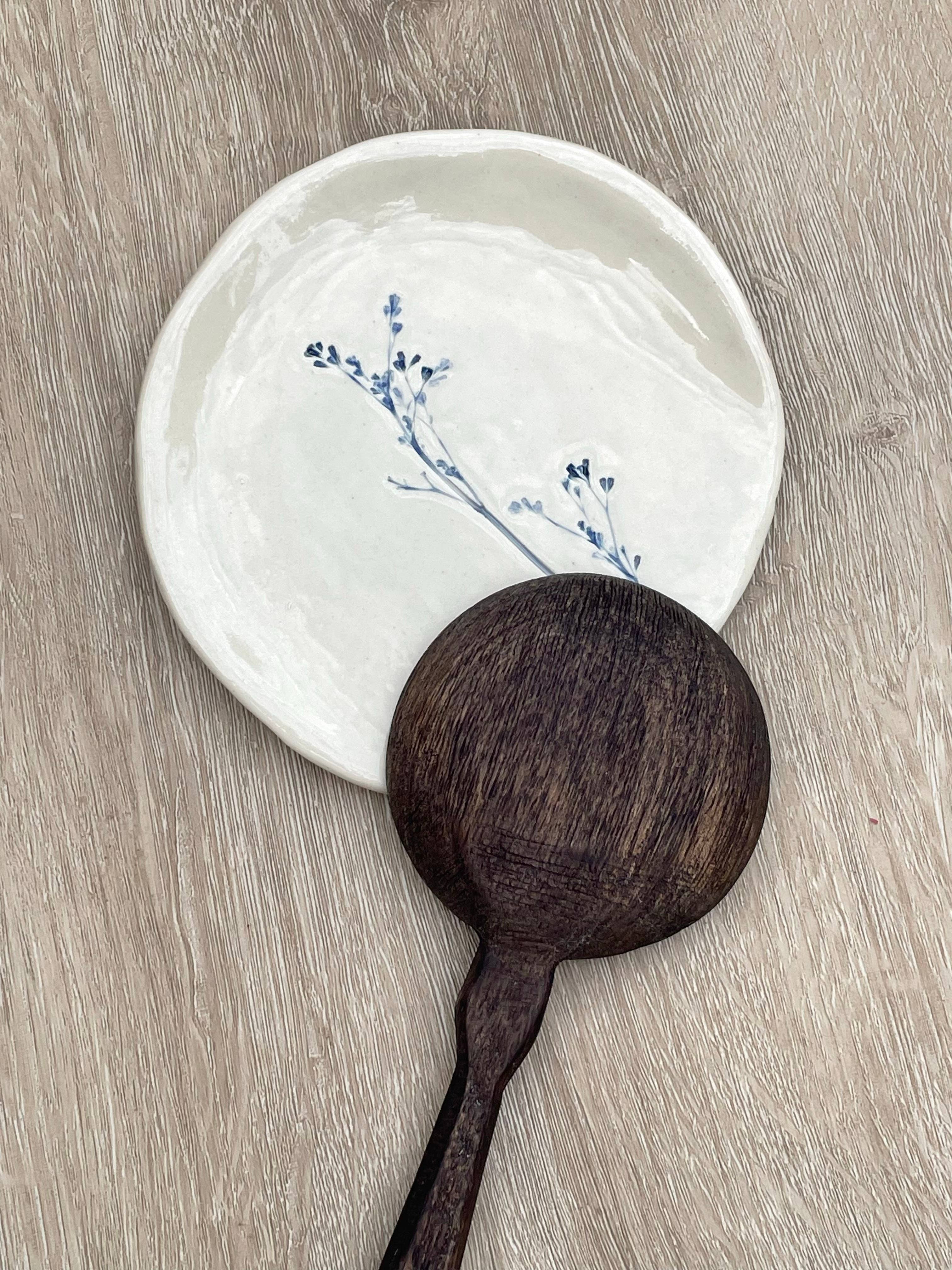 Hand-Painted Floral Spoon Rest