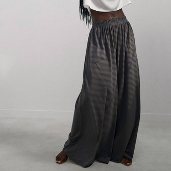Organic Pima Wide Leg Pant - Dark Grey