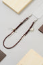 Leather Bolo + Pearl Shoulder Length Set - Ossa - Living with Ivey