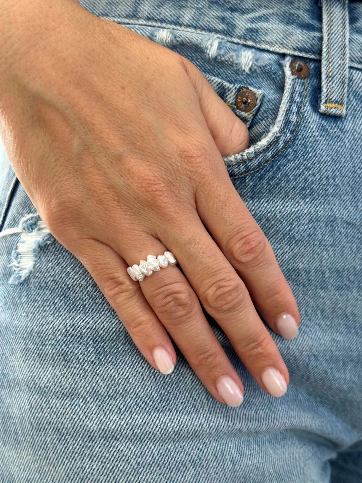 Lulu Pearl Ring - Living with Ivey