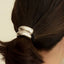 Mini Double Arch Metal Ponytail Hair Tie | Silver - nar'sha - Living with Ivey