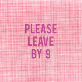Please Leave By 9 - Pink Disposable Cocktail Napkins - No Reservations - Living with Ivey
