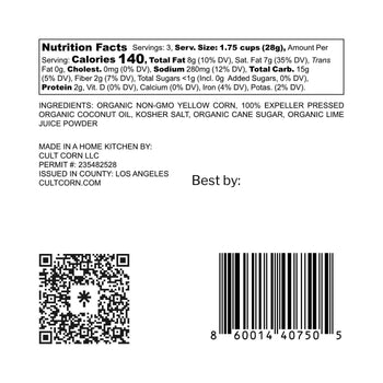 Popcorn | Coconut Oil, Salt, and Lime - CULT CORN - Living with Ivey