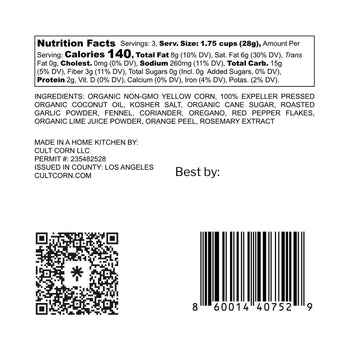 Popcorn | Garlic, Fennel, and Oregano - CULT CORN - Living with Ivey