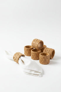 Rattan Napkin Ring Set of 6 - Living with Ivey - Living with Ivey
